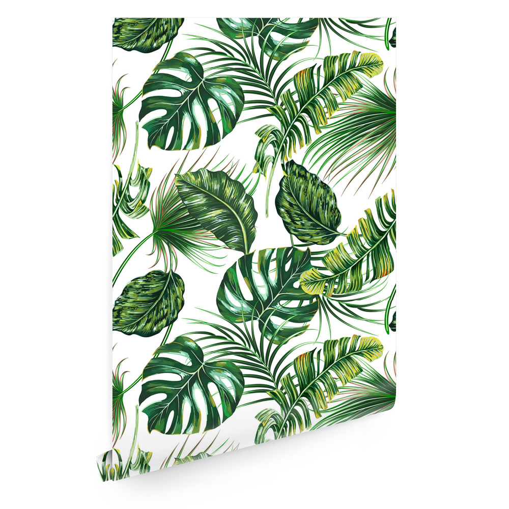 Tapeta do spálne Monstera leaves